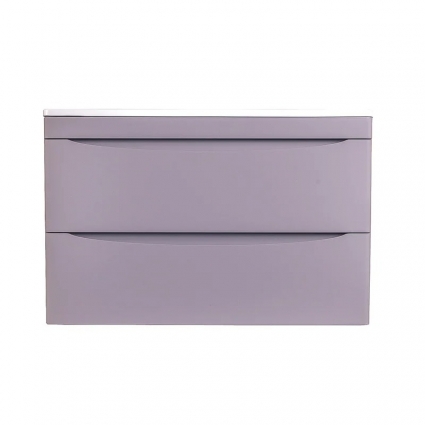 Тумба с раковиной Creto Oro 80 подвесная, grey, матовая, с ящиками