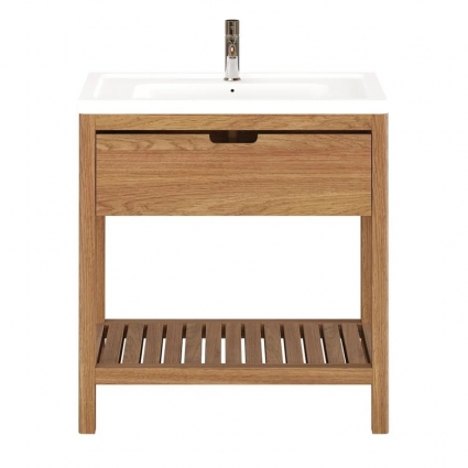 Тумба под раковину без столешницы Creto Provence Family 85 wood напольная, матовая