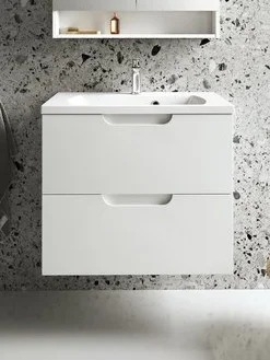 Тумба под раковину без столешницы Ravak Classic II SD 70 глянцевая белая, белая, подвесная, с ящиками