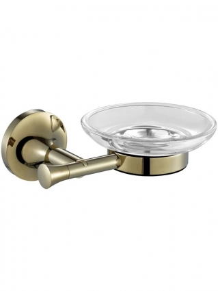 Мыльница AltroBagno Corposo 080714 Gl настенная, стеклянная, золотая, подвесная