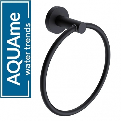 Полотенцедержатель AQUAme AQM7207MB черный, подвесной