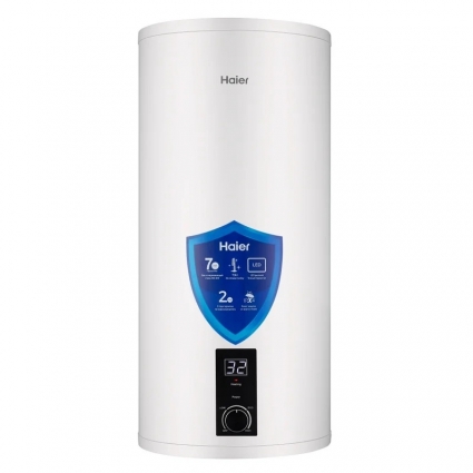 Накопительный водонагреватель Haier R1 ES100V-R1 INOX электрический, 100 л, настенный, вертикальный, белый, погружной ТЭН, с защитой от перегрева