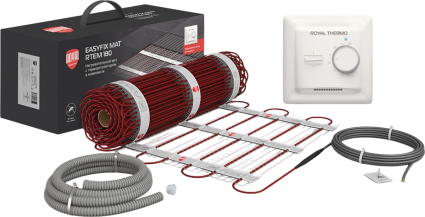 Комплект теплого пола Royal Thermo EasyFix Mat RTEM 2-180-5 с терморегулятором Basic, мощность 900 Вт, двужильный