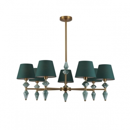 Люстра Lumion VERMONT 8275/7 в классическом стиле, цвет зеленый, мощность 280 Вт