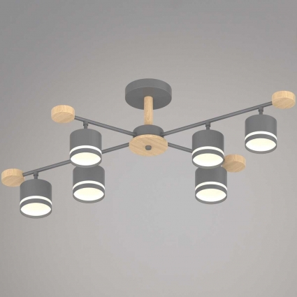 Люстра Reluce 78730-0.3-06 GX53 GREY+WOOD цвет белый, мощность 90 Вт