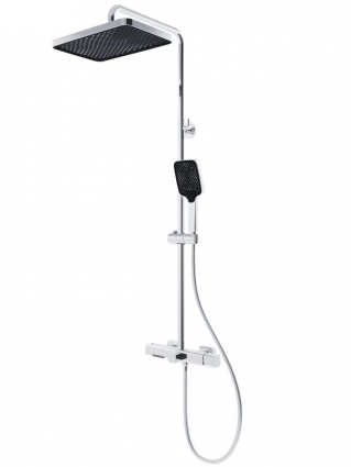 Душевая стойка Vincea Core VSFS-4CO1CH хром штанга 130.8 см, шланг пластиковый 150 см