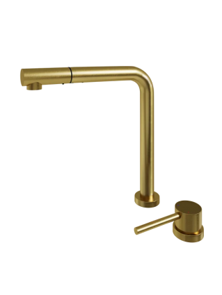 Смеситель для кухни Emar PVD ЕС - 7027 PVD golden однорычажный, золото
