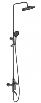 Душевая стойка Fmark FS8245Q графит штанга 166.8 см, шланг 150 см