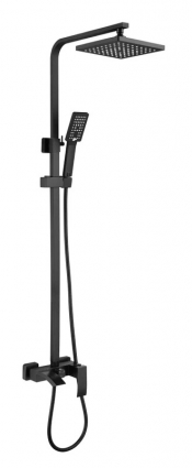 Душевая стойка Fmark FS8645H черная цвет черный, штанга 134 см, шланг 150 см
