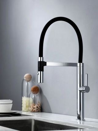 Смеситель для кухни AQUAme Cucina с гибким изливом AQM9904CR, однорычажный