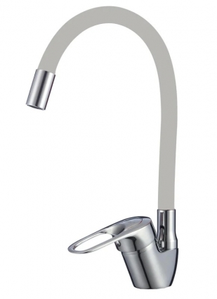 Смеситель для кухни Fmark FM4104-04 с гибким изливом, хром, однорычажный