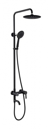 Душевая стойка Fmark FS8345H черная цвет черный, штанга 165.5 см, шланг 150 см