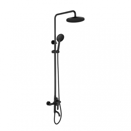 Душевая стойка Fmark FS8245H черная цвет черный, штанга 156.5 см, шланг 150 см
