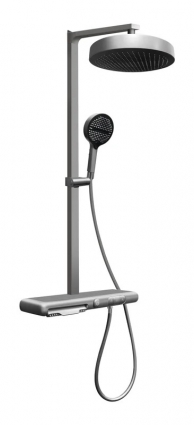 Душевая стойка Milleau InnoSpa MLV29223PDD-GM gun metal штанга 130 см, шланг пластиковый 150 см