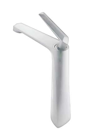 Смеситель для раковины Milleau Cristal MLV6223LH-MW матовый белый однорычажный, длина излива 19.5 см