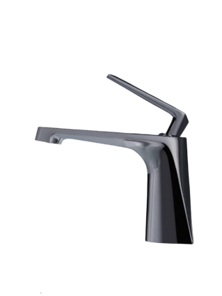 Смеситель для раковины Milleau Cristal MLV6223LS-GM gun metal однорычажный, длина излива 17.5 см