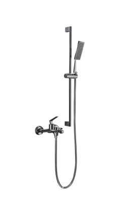 Смеситель для ванны с душем Milleau Cristal MLV6223BD-GM для ванны с душем, gun metal, однорычажный, длина излива 17.5 см