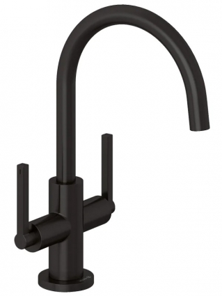Смеситель для раковины Kludi Nova Fonte Puristic 20118N215 оружейная сталь PVD двухвентильный, длина излива 17 см