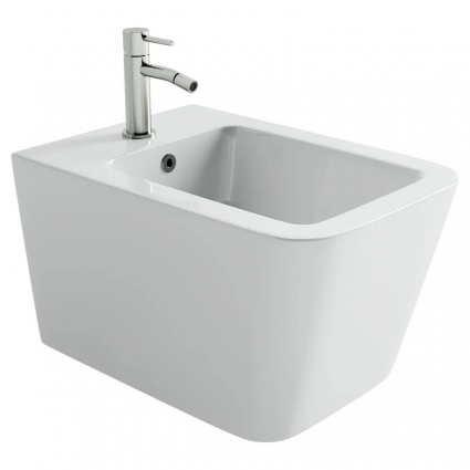 Биде подвесное Ceramica Nova Miro, с крепежом для скрытого монтажа, белый, CN11004