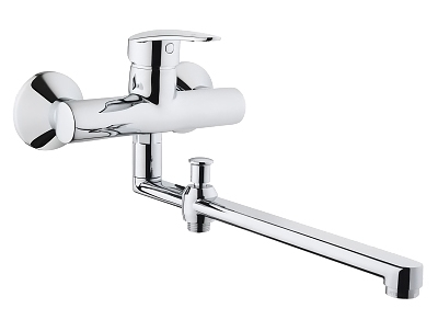 Смеситель VitrA Dynamic S для ванны с душем, однорычажный, хром