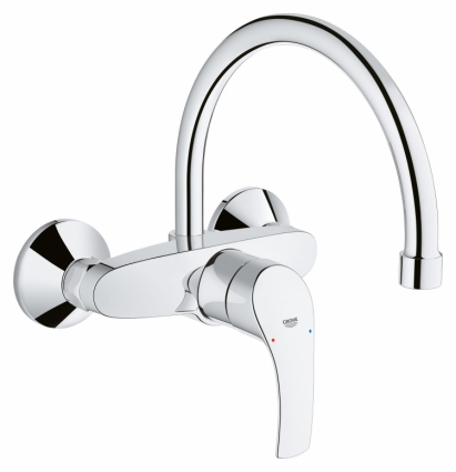 Смеситель Grohe Eurosmart для кухонной мойки однорычажный, хром