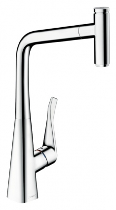 Смеситель Hansgrohe Metris Select для кухонной мойки однорычажный, хром
