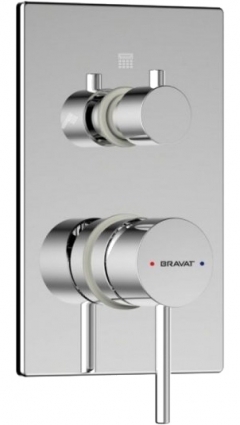 Смеситель Bravat Arc P69193C-2-ENG для ванны с душем, однорычажный, хром