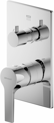 Смеситель Bravat Prolate P69218CP-3-ENG для ванны с душем, однорычажный, хром