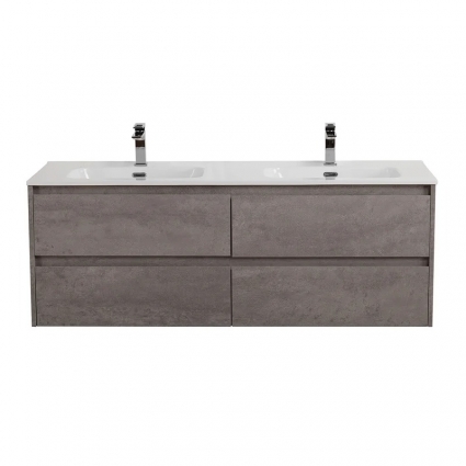 Тумба под раковину без столешницы BelBagno Kraft 120 4 ящика, cemento grigio, подвесная, матовая