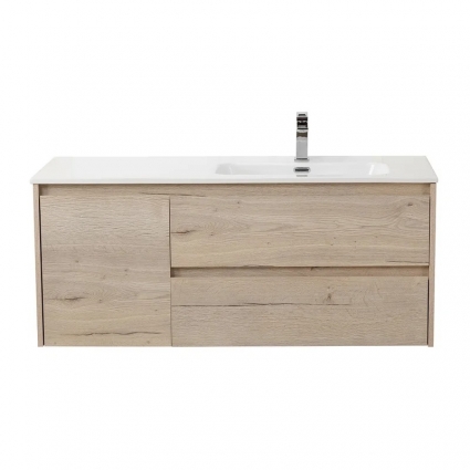 Тумба под раковину без столешницы BelBagno Kraft R, 120 2 ящика, дверца, rovere galifax bianco, подвесная, матовая