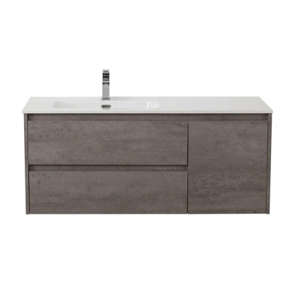 Тумба под раковину без столешницы BelBagno Kraft L, 120 2 ящика, дверца, cemento grigio, подвесная, матовая