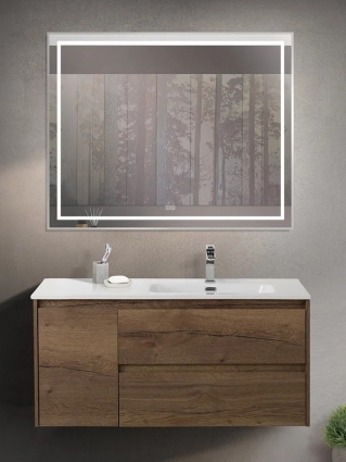 Мебель для ванной комнаты BelBagno Kraft R, 100 rovere tabacco, подвесная, матовая