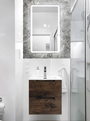 Мебель для ванной комнаты BelBagno Etna 50 rovere moro подвесная, матовая