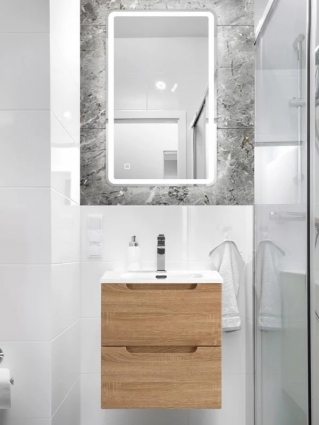 Мебель для ванной комнаты BelBagno Etna 50 rovere bianco подвесная, матовая