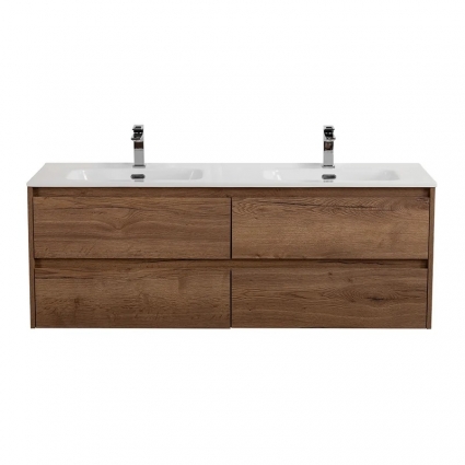 Тумба под раковину без столешницы BelBagno Kraft 120 4 ящика, rovere tabacco, подвесная, матовая