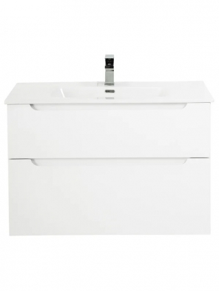 Тумба с раковиной BelBagno Etna 100 2 ящика, bianco lucido, подвесная, глянцевая