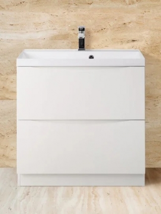 Тумба с раковиной BelBagno Marino 70 напольная, bianco lucido, глянцевая, с ящиками