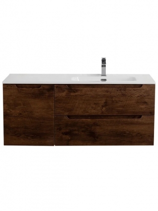 Тумба с раковиной BelBagno Etna R, 100 2 ящика, дверца, rovere moro, подвесная, матовая