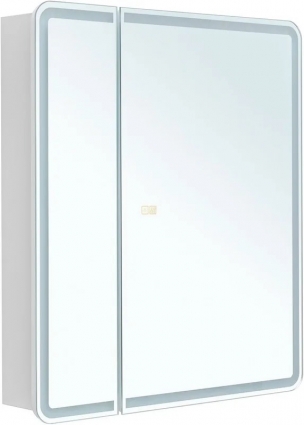 Зеркало-шкаф Aquanet Оптима 70х80 LED с подсветкой, с антизапотевателем, белый