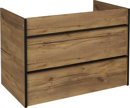 Тумба под раковину без столешницы STWORKI Гриндстед 70 дуб таксония матовая, с ящиками