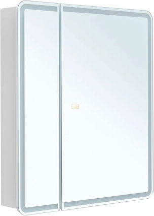 Зеркало-шкаф Aquanet Оптима 80х80 LED с подсветкой, с антизапотевателем, белый