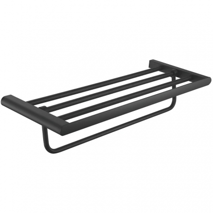 Полка Rose RG17H RG1708H 60 см, для полотенец, черный, подвесной