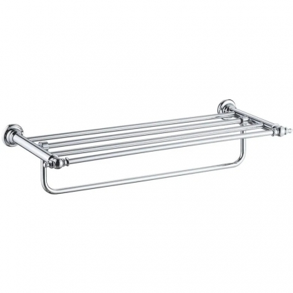 Полка Rose RG11 RG1108 60 см, для полотенец, хром, подвесной