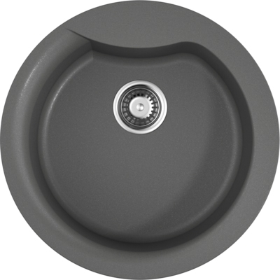 Мойка кухонная Omoikiri Yasugata 48R-PL платина матовая, круглая, 48.5x48.5 см