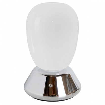 Настольная лампа диммируемая 10W 3000K матовый/хром Uovo III Lightstar 807914 цвет хром, с диммером