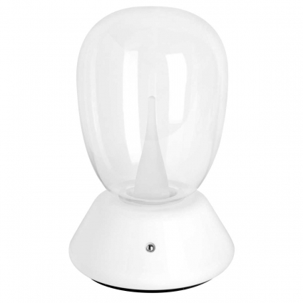 Настольная лампа диммируемая 10W 3000K прозрачный/белый Uovo III Lightstar 807906 цвет прозрачный, с диммером