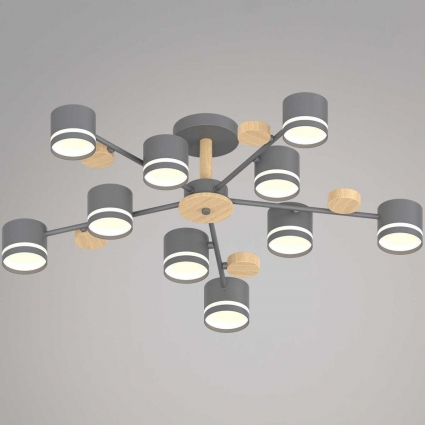 Люстра Reluce 68730-0.3-10 GX53 GREY+WOOD цвет белый, мощность 150 Вт
