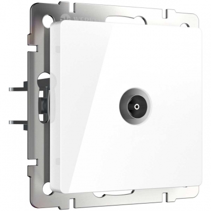 Werkel W1184001/ ТВ-розетка проходная (белая) цвет белый