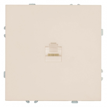 Stekker Розетка компьютерная 1-местная RJ-45 (механизм) Эмили, RST00-5117-08, кашемир, soft touch 49899, цвет бежевый