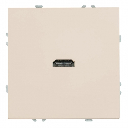 Розетка HDMI 2.0 Type A (механизм), Stekker Эмили, RST00-5118-08, кашемир, soft touch 50169, цвет бежевый